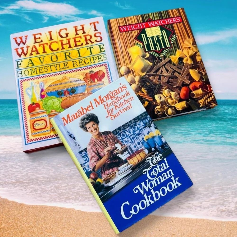 Vintage Cookbook Lot 3 Retro Foodie Diet DIY Recipe Meal Planning